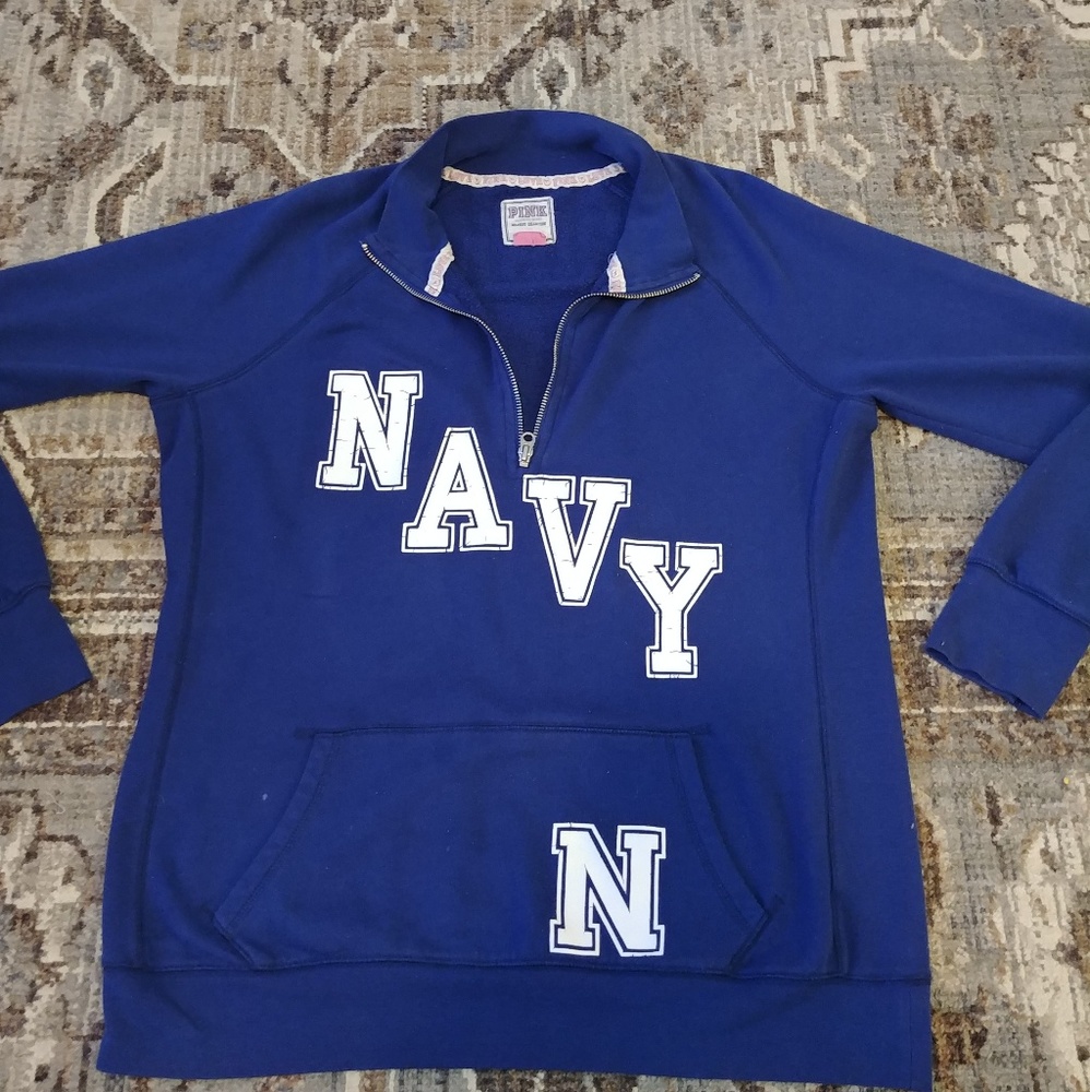 Vs pink limited edition U.S. Navy half zip up